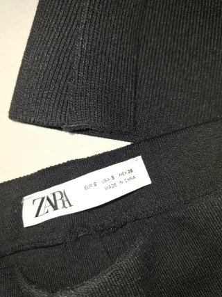 Conjunto Zara Pantalón y Top Negro