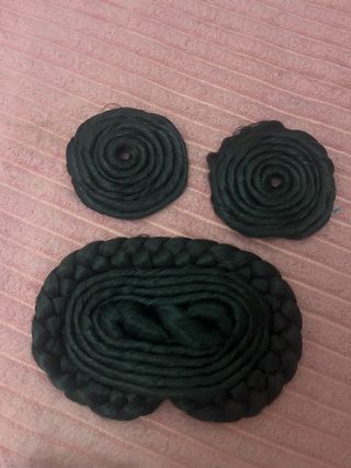 Moños Fallera Niña Pelo Negro