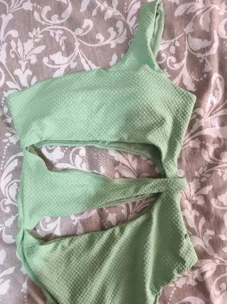 Trikini verde plateado