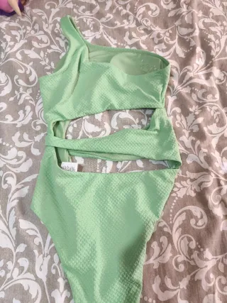 Trikini verde plateado