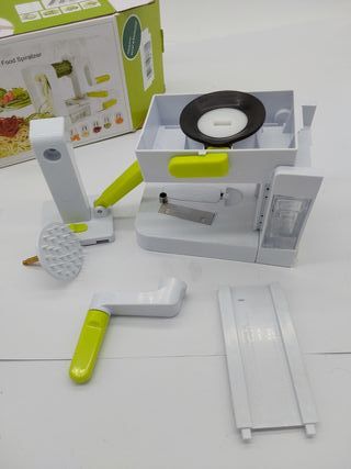 Espiralizador de Vegetales Cortador de Verduras de 5 Cuchillas,Doblado Espiralizador de Verduras en Espiral,Juliana,Espaguetis,T