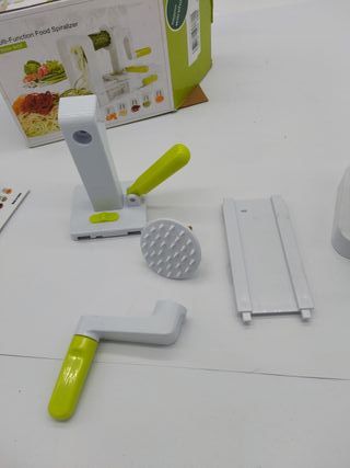 Espiralizador de Vegetales Cortador de Verduras de 5 Cuchillas,Doblado Espiralizador de Verduras en Espiral,Juliana,Espaguetis,T