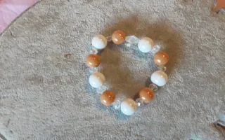 Coppia bracciali perline e cristalli