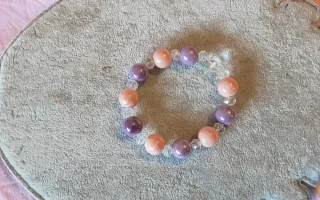 Coppia bracciali perline e cristalli