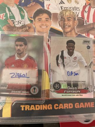 Lote Autógrafos Manchester United: Iqbal y Forson