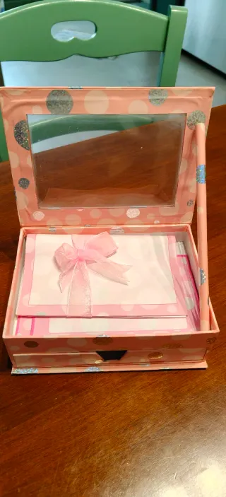 Set scrivania pois rosa