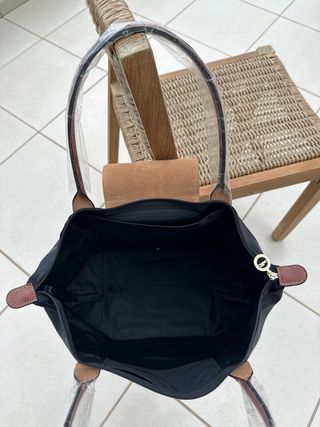 Bolso de lona para hombro con cremallera