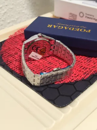 Reloj Poedagar Plata y Blanco Hombre