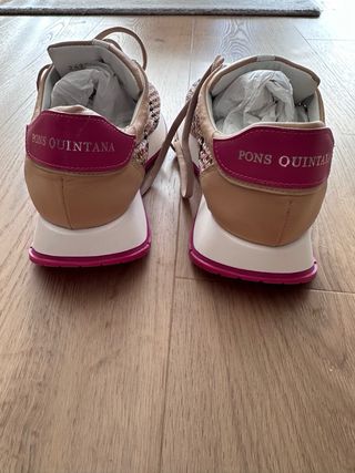 Zapatillas Pons Quintana Beige y Rosa