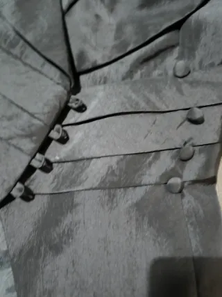 Chaqueta Levita Bambola Negro Satinado