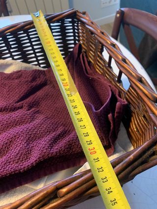 Cesto grande de mimbre ideal almacenaje, baño etc