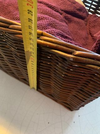 Cesto grande de mimbre ideal almacenaje, baño etc