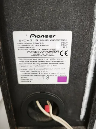 Home cinema Pioneer XV-DV313 y barras de sonido