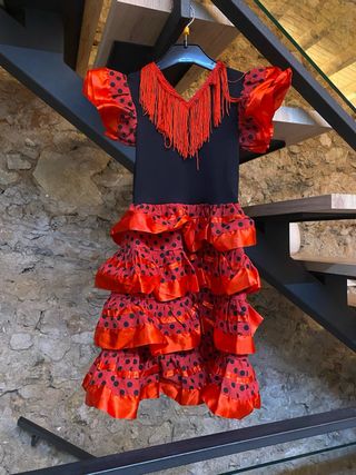 Disfraz flamenco volantes lunares