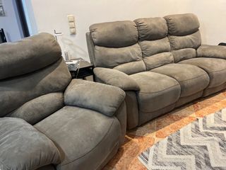 Sofá Eléctrico Gris Tela