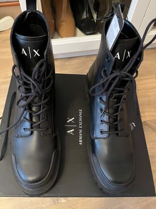 Botas Armani Exchange Negras Cordones