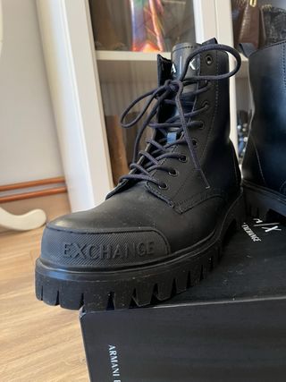 Botas Armani Exchange Negras Cordones