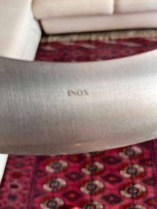 Mezzaluna Acciaio Inox con Manici in Legno