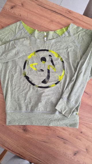 Sudadera Zumba Gris y Amarillo Original