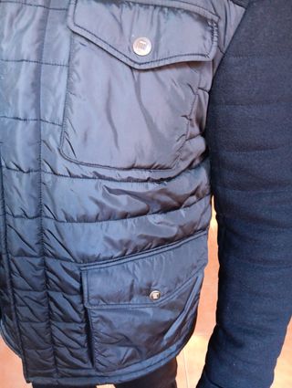 Cazadora acolchada hombre negra