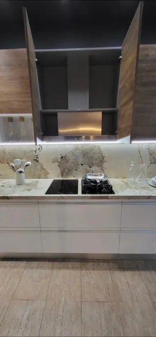Muebles de Cocina Madera y Mármol