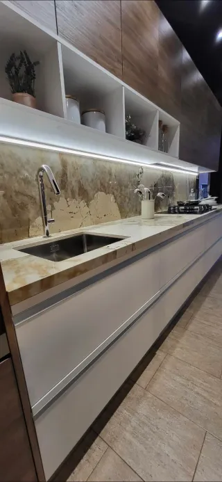Muebles de Cocina Madera y Mármol