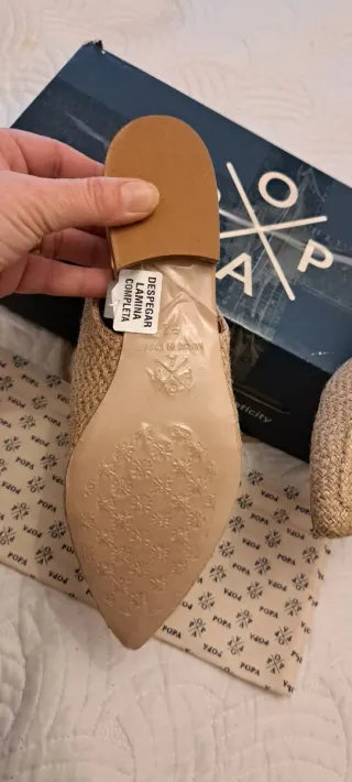 Bailarinas Popa Beige y Dorado