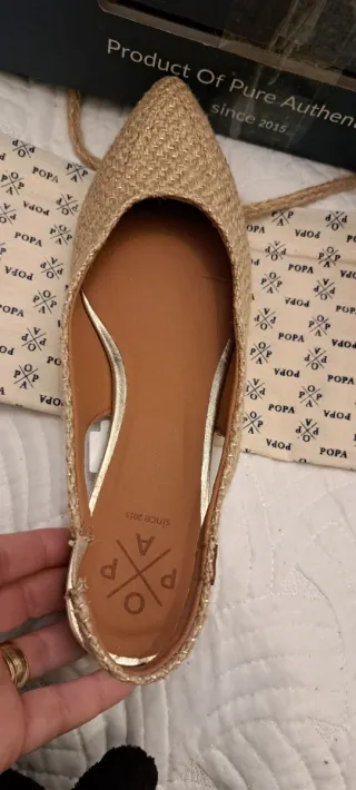 Bailarinas Popa Beige y Dorado