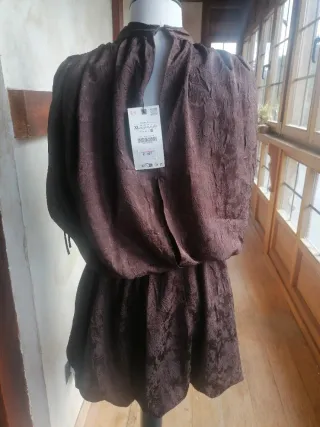 Vestido Zara Marrón Talla XL