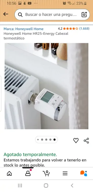 Cabezal Termostático Honeywell HR-25 para radiador