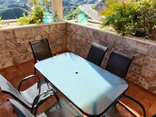 Conjunto mesa y 6 sillas jardín/terraza