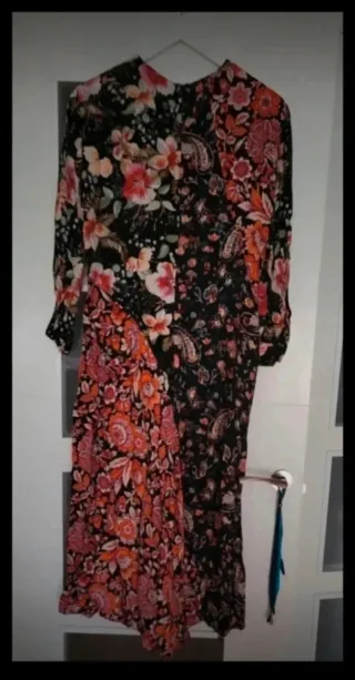 Vestido Zara Midi Estampado Flores