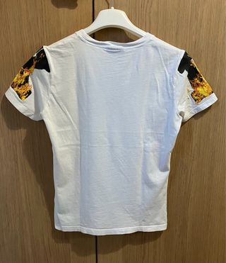 Maglia Pyrex bianca con fiamme