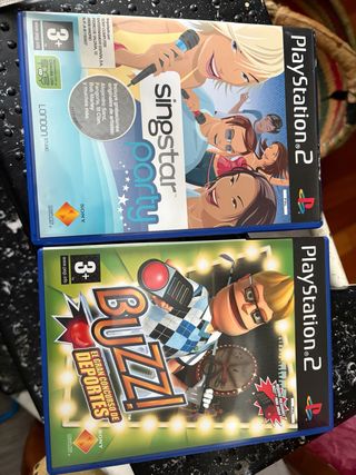 Juegos PS2 Singstar Party y Buzz El Gran Concurso