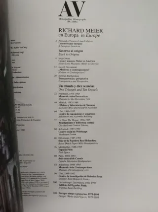Revista AV Monografías 51 (1996) Richard Meier
