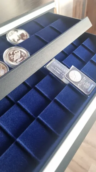 Organizador de monedas, onzas, plata , monetario