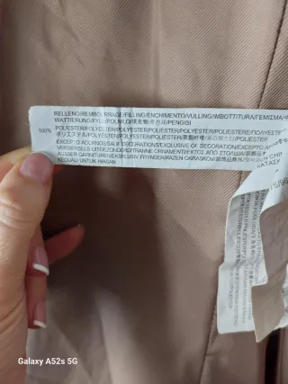 Abrigo Stradivarius Beige Talla L, color camel