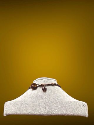 Collana donna quadrati beige e marroni