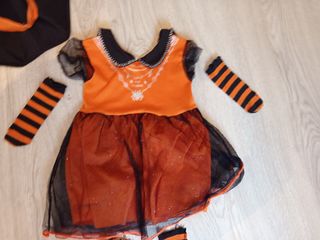 Disfraz Bruja Naranja Bebé Talla 7-12 Meses