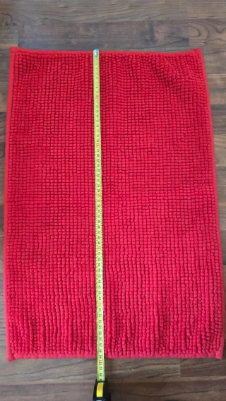 Alfombra de baño roja