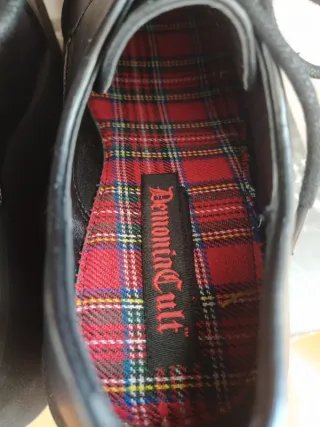 Zapatos Demonia Góticos Plataforma Cordones 38