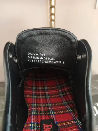 Zapatos Demonia Góticos Plataforma Cordones 38