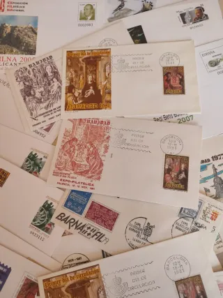 Lote de sobres con sellos