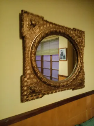 Espejo Antiguo Dorado para Restaurar