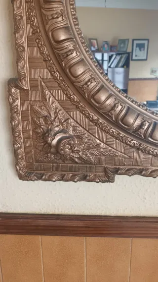Espejo Antiguo Dorado para Restaurar