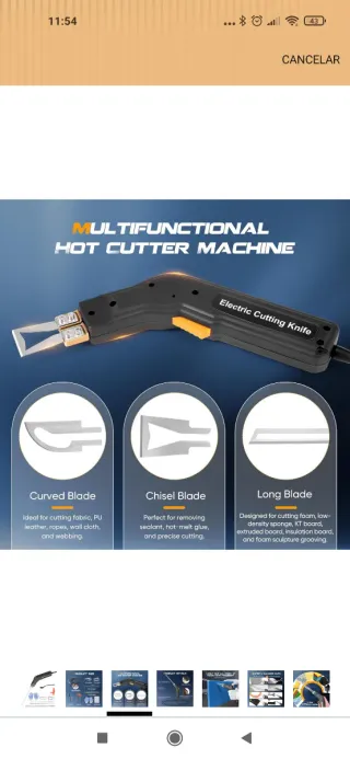 Herramienta de corte para espuma