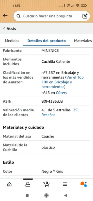 Herramienta de corte para espuma