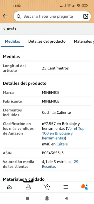 Herramienta de corte para espuma