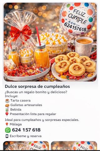 Regalo Sorpresas a tu gusto: tarta, tablas y café
