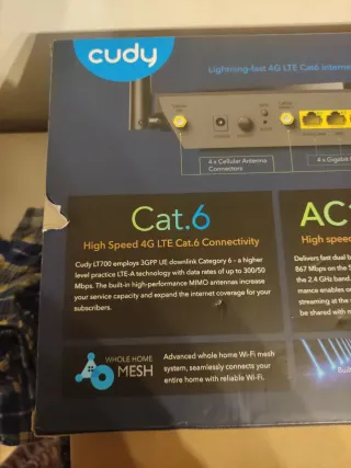 Router Cudy 4G LTE Cat 6 Wi-Fi LT700